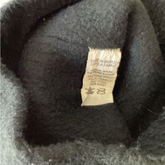 Turtle Fur Pullover Hat Soft Black Fleece Neck Warmer with Hood - Picture 5 of 10